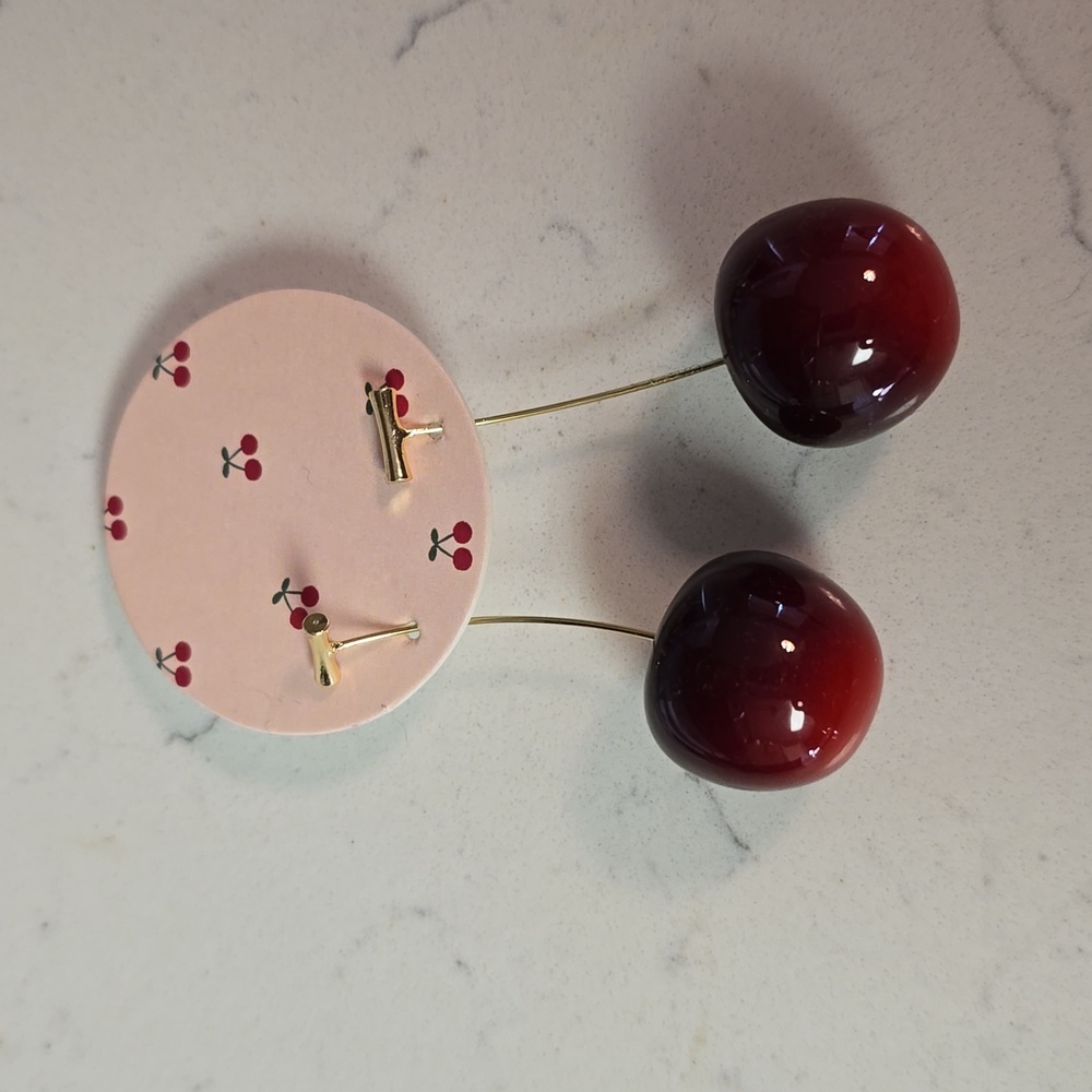 NWT cherry dangle earrings